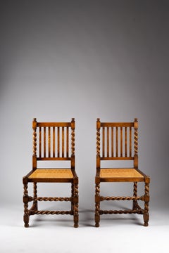 Axel Einar Hjorth, 1920s Charles oak chairs for Nordiska Kompaniet, Sweden