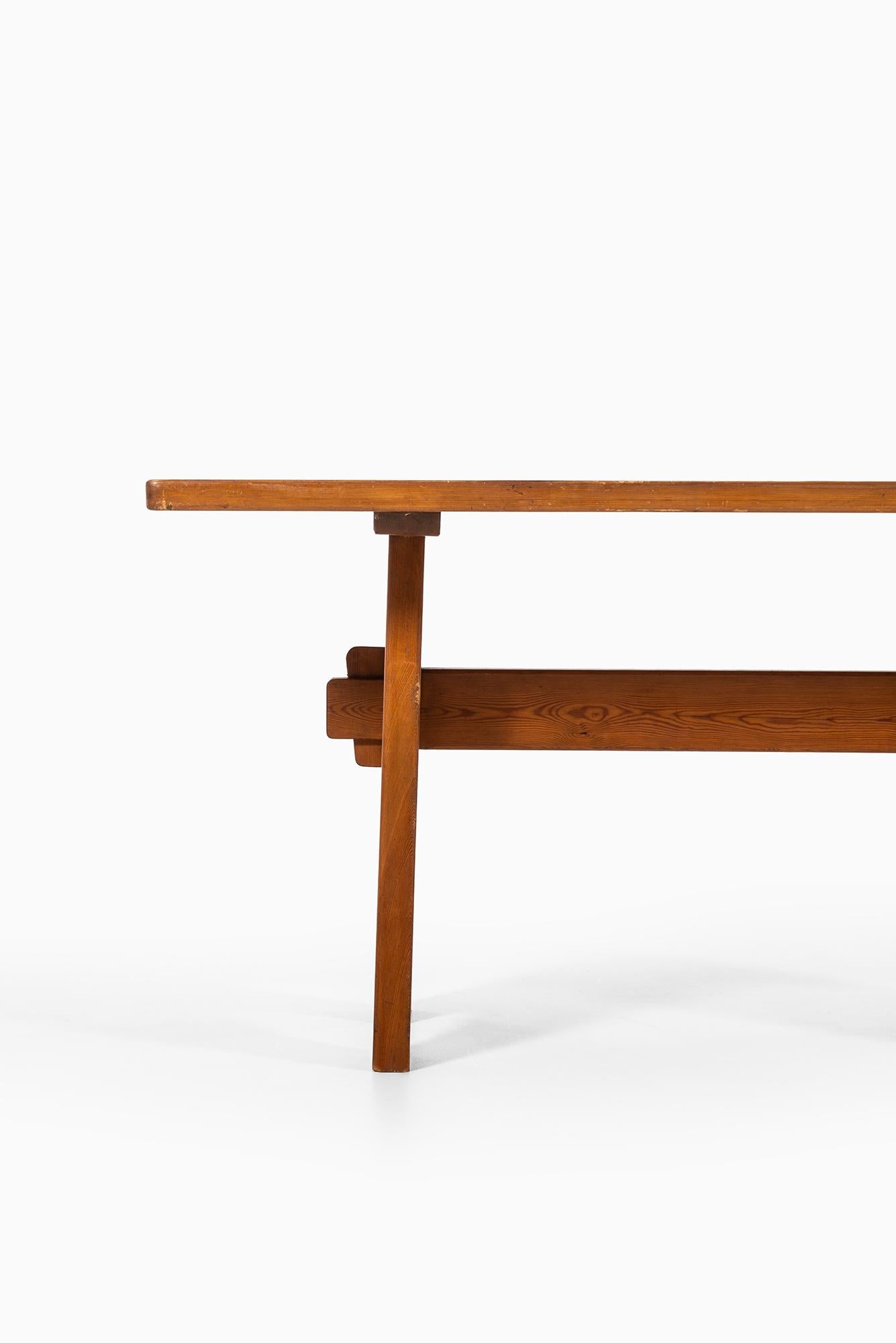 Scandinavian Modern Axel Einar Hjorth Attributed Dining Table in Pine Produced in Sweden