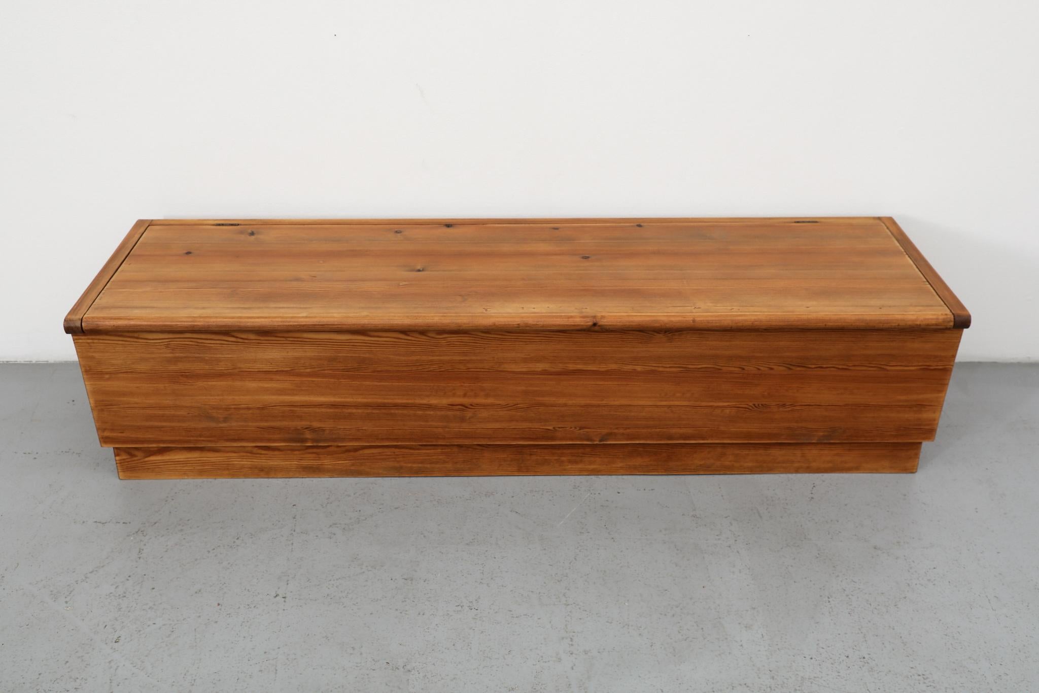Axel Einar Hjorth Attributed Swedish Pine Storage Bench 'Sportstugemöbler' For Sale 5