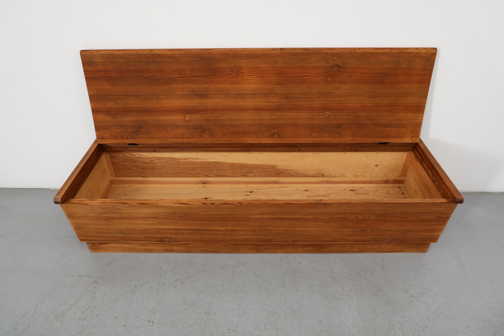 Axel Einar Hjorth Attributed Swedish Pine Storage Bench 'Sportstugemöbler' For Sale 14