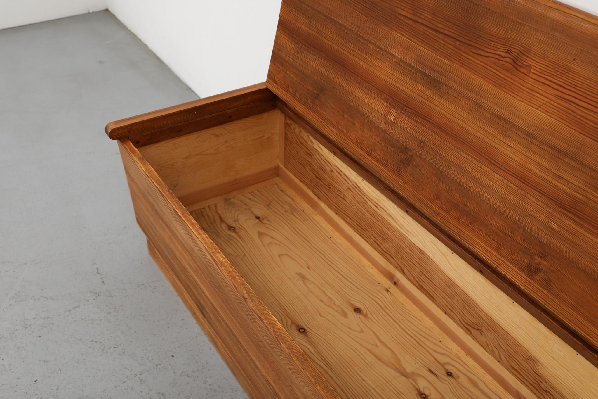 Axel Einar Hjorth Attributed Swedish Pine Storage Bench 'Sportstugemöbler' For Sale 15