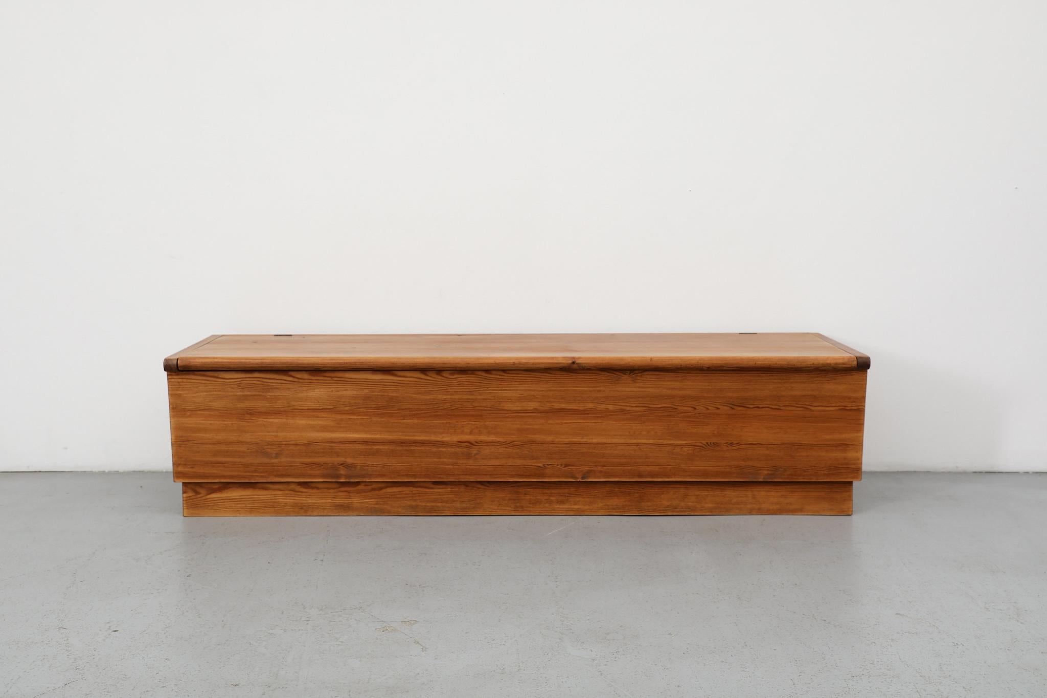 Axel Einar Hjorth Attributed Swedish Pine Storage Bench 'Sportstugemöbler' For Sale 2