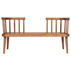 Axel Einar Hjorth, Attributed, Utö Bench in Stained Pine, Sweden, 1930s