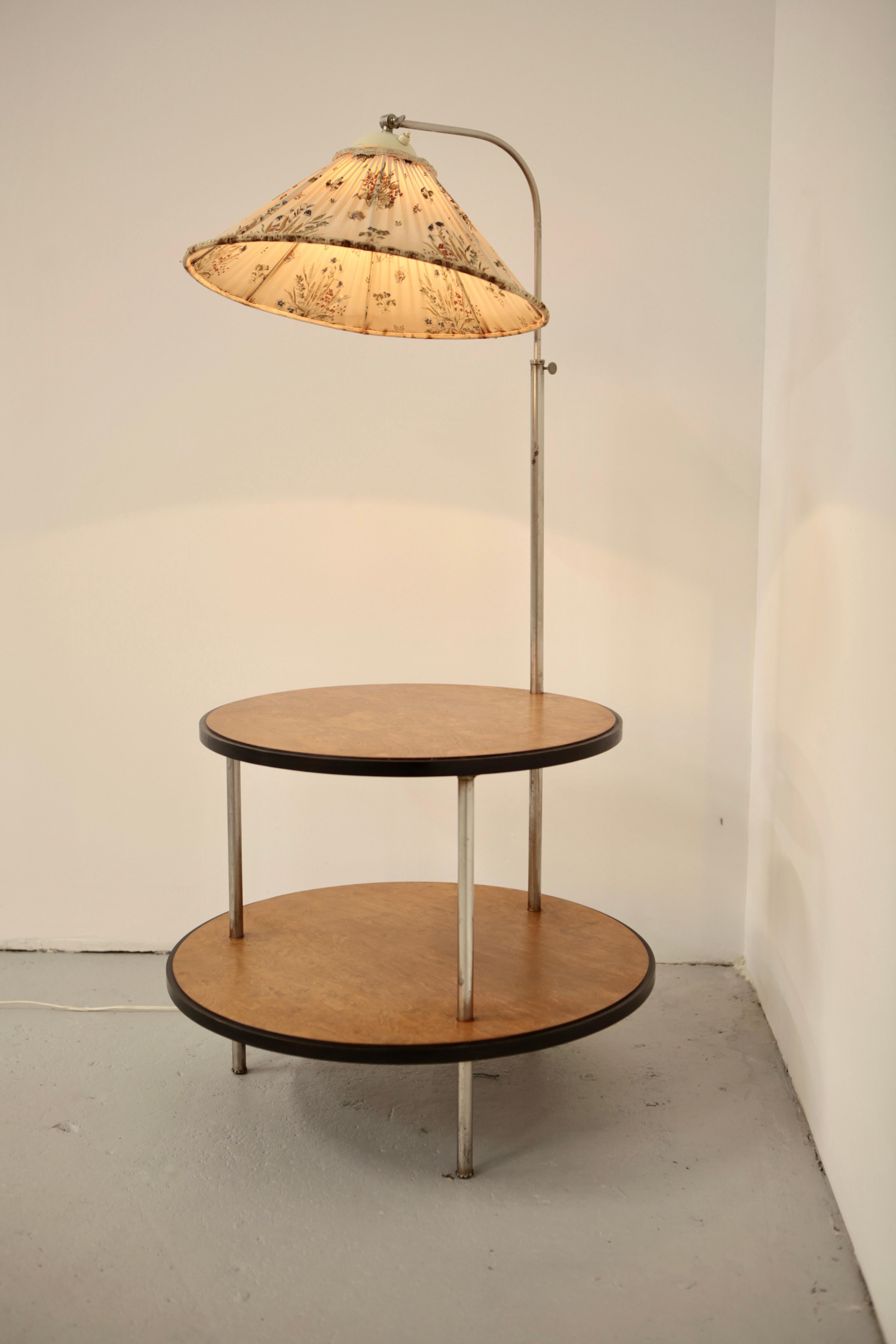 Axel Einar Hjorth, Birch & Steel Lamp-Table by NK, Stockholm 1934 5