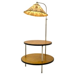 Axel Einar Hjorth, Birch & Steel Lamp-Table by NK, Stockholm 1934