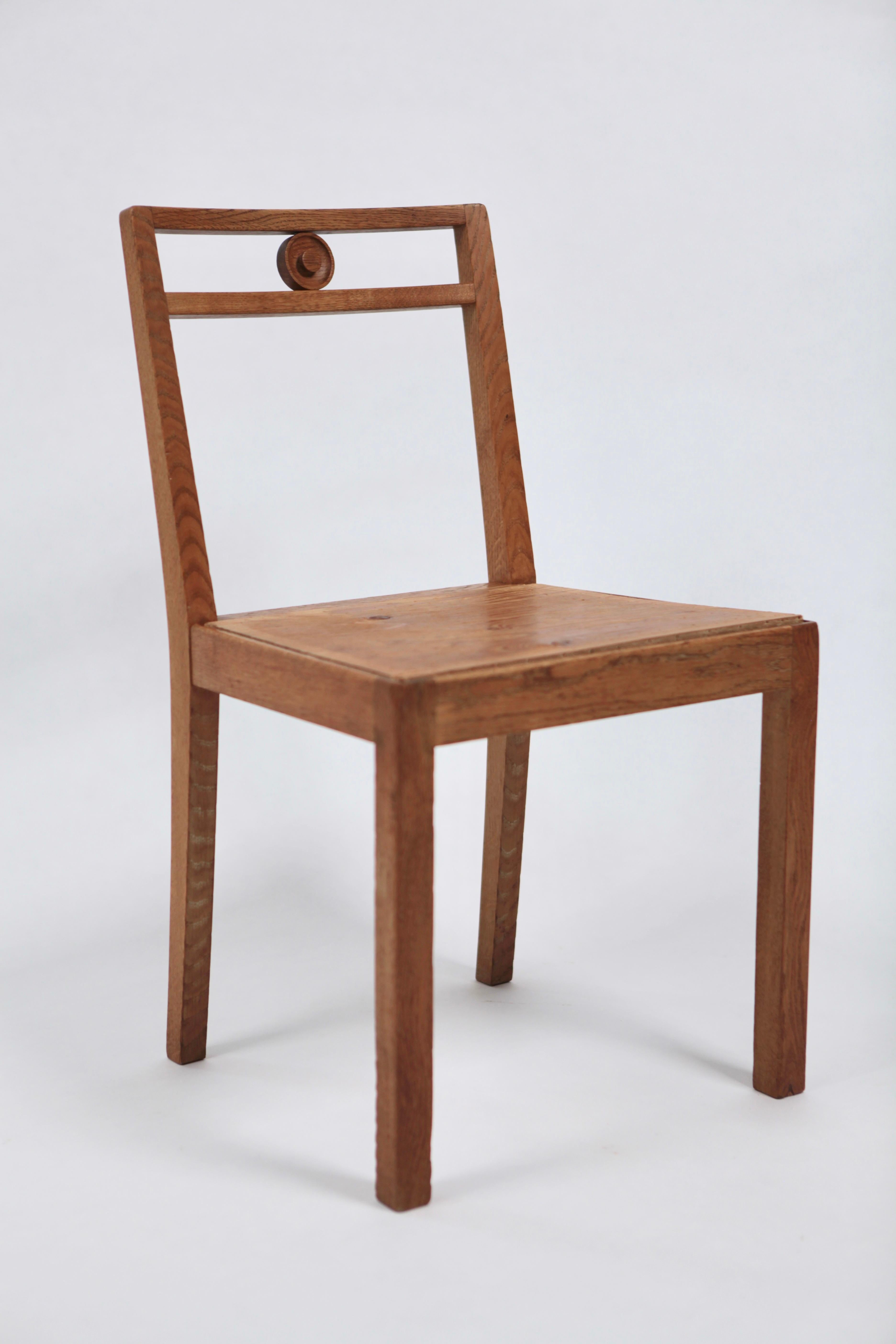 A 'Dagmar' chair by Axel Einar Hjorth, designed in 1935, this model is executed in 1938, by Nordiska Kompaniet.
Cerused oak and plywood.
Label marked NK R 38719-C7 12 -38.
Beautiful original vintage condition, and a great example of Hjorth´s