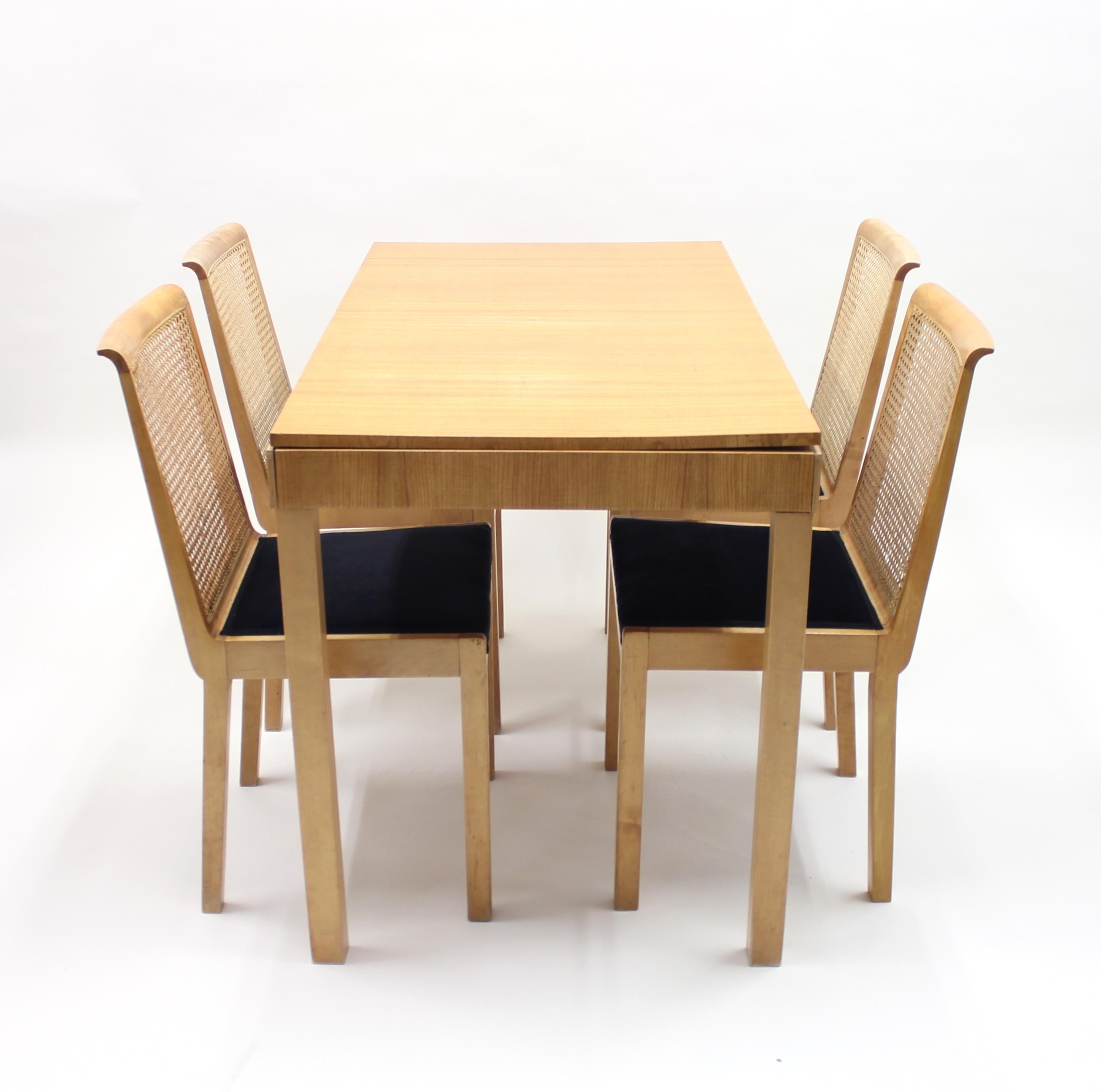 Scandinavian Modern Axel Einar Hjorth, Dining Set, Nordiska Kompaniet, 1930s