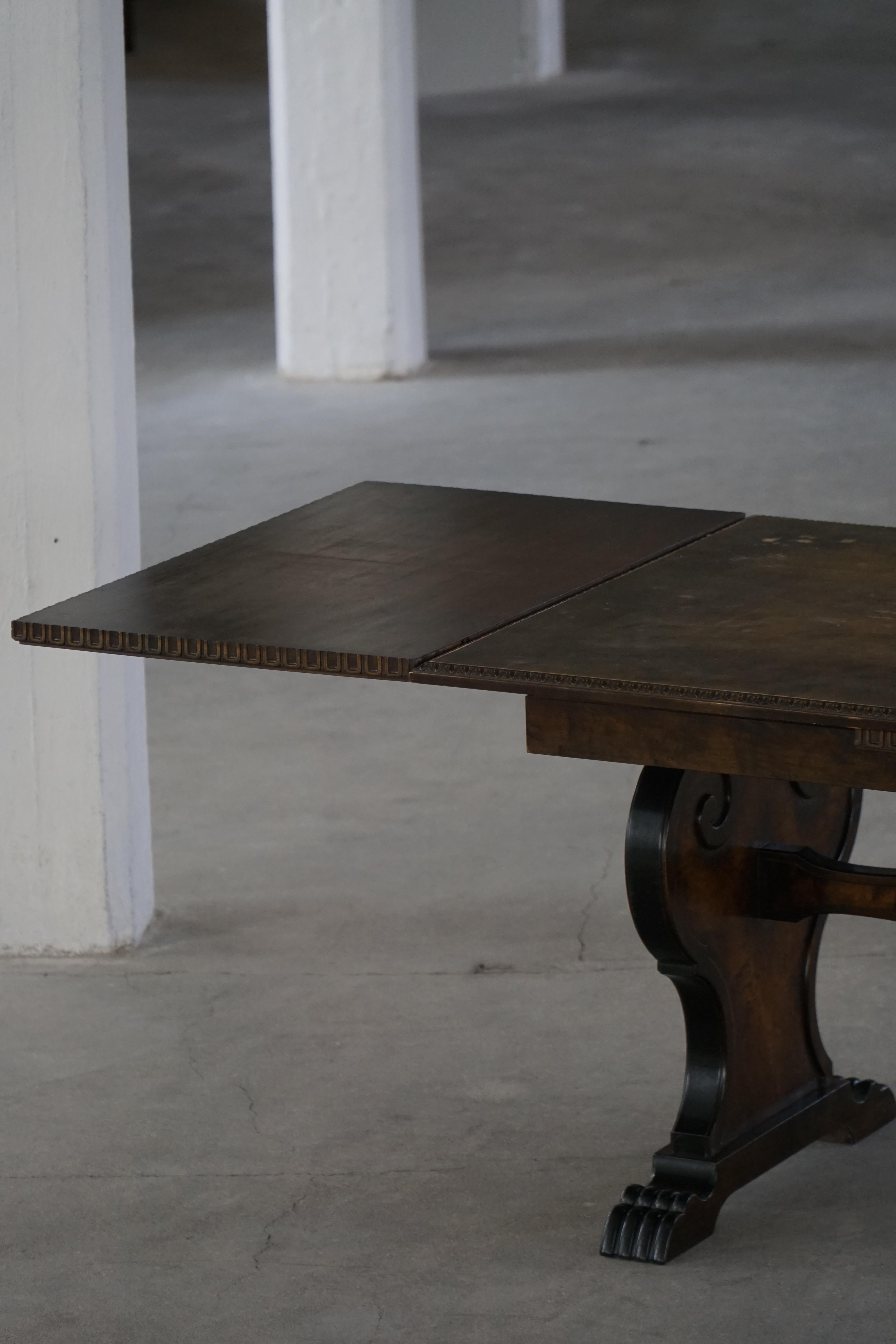 Axel Einar Hjorth, Dining Table in Birch, Swedish Grace, Bodafors, 1930s For Sale 7