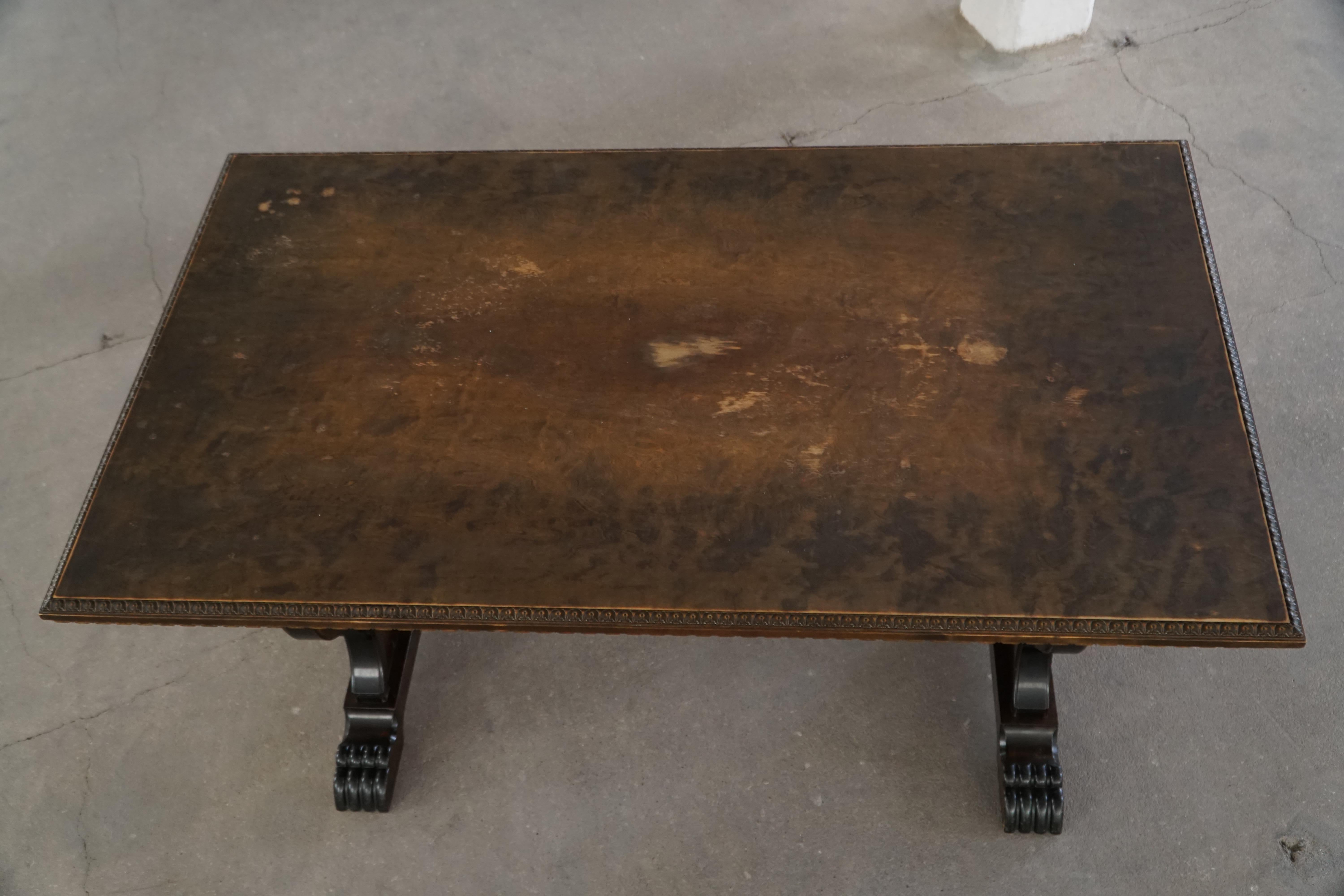 Axel Einar Hjorth, Dining Table in Birch, Swedish Grace, Bodafors, 1930s For Sale 12