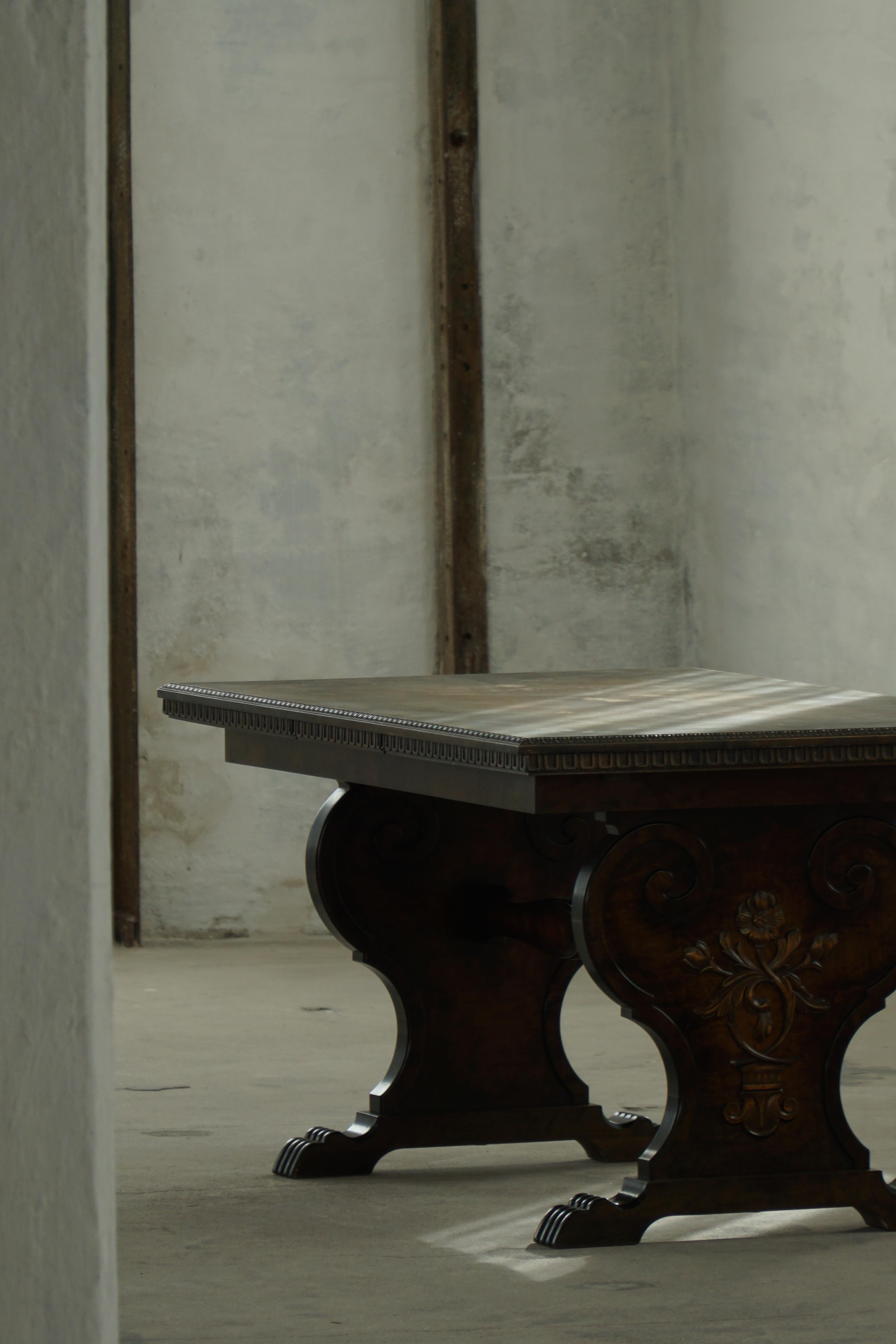 Art Deco Axel Einar Hjorth, Dining Table in Birch, Swedish Grace, Bodafors, 1930s For Sale