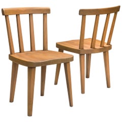 Axel Einar Hjorth, for Nordiska Kompaniet, a Pair of Swedish Pine Utö Chairs
