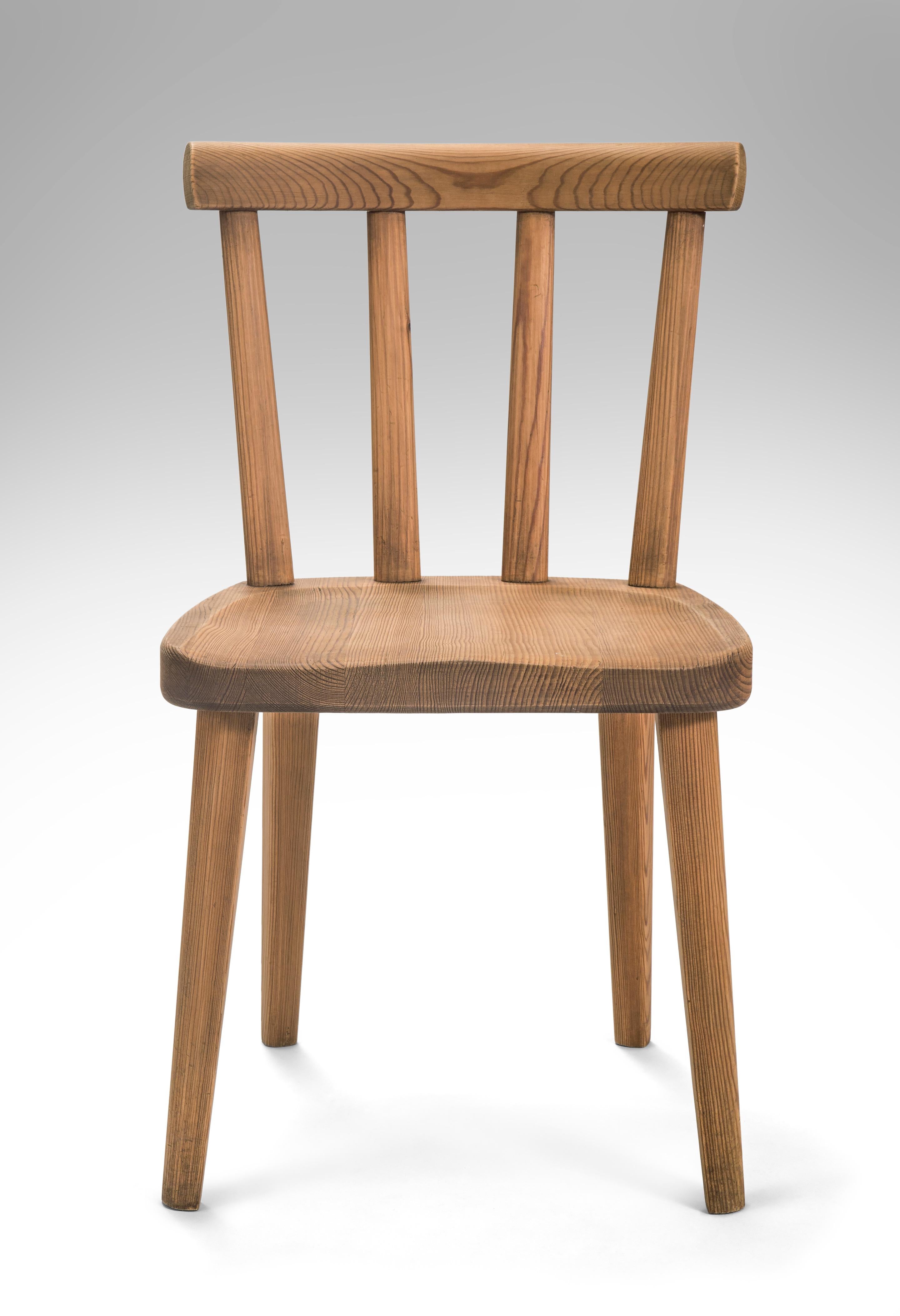 Scandinavian Modern Axel-Einar Hjorth, for Nordiska Kompaniet, Set of 4 Uto Solid Pine Chairs