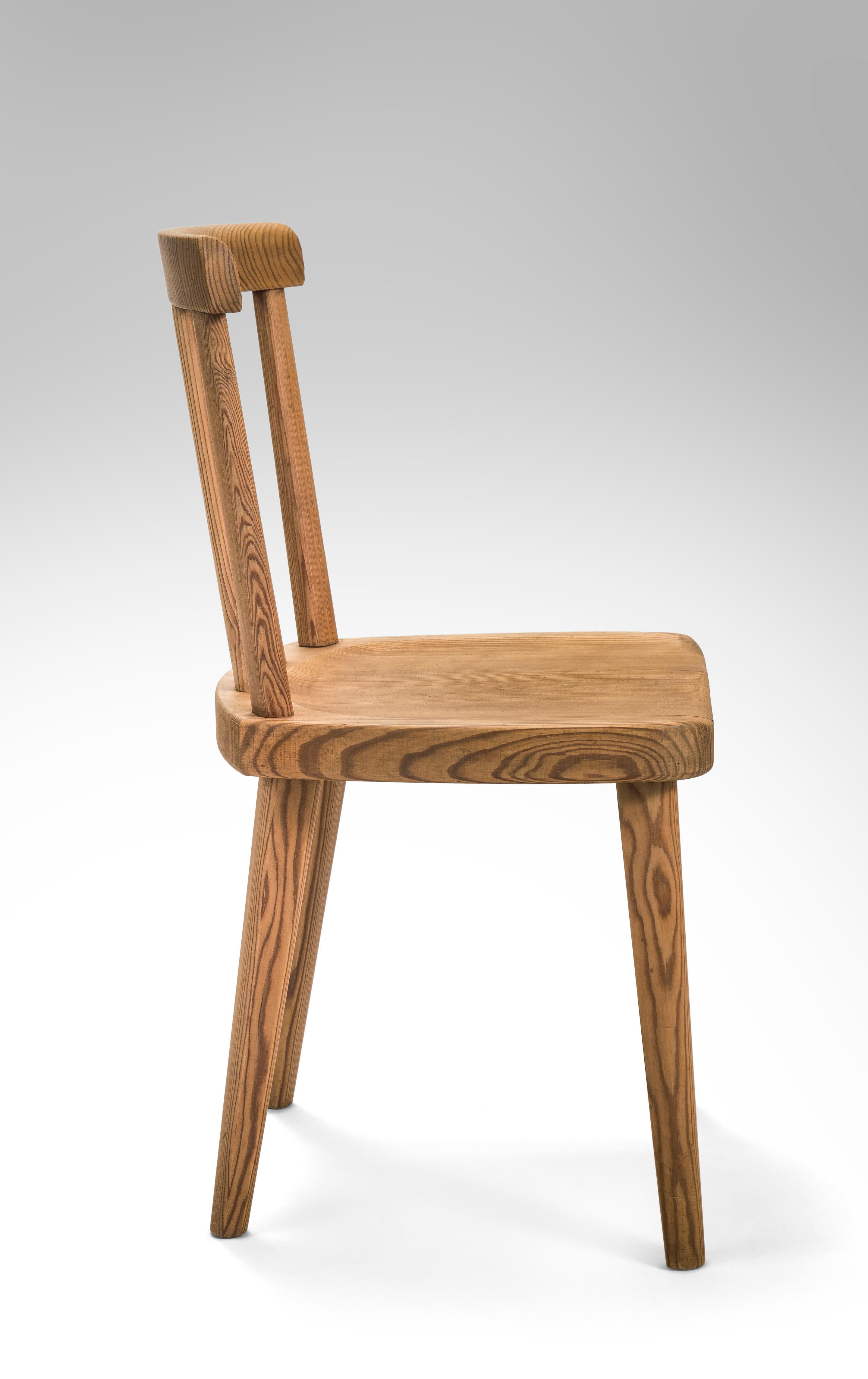 Swedish Axel Einar Hjorth, for Nordiska Kompaniet, Set of 6 Solid Pine Utö Chairs For Sale