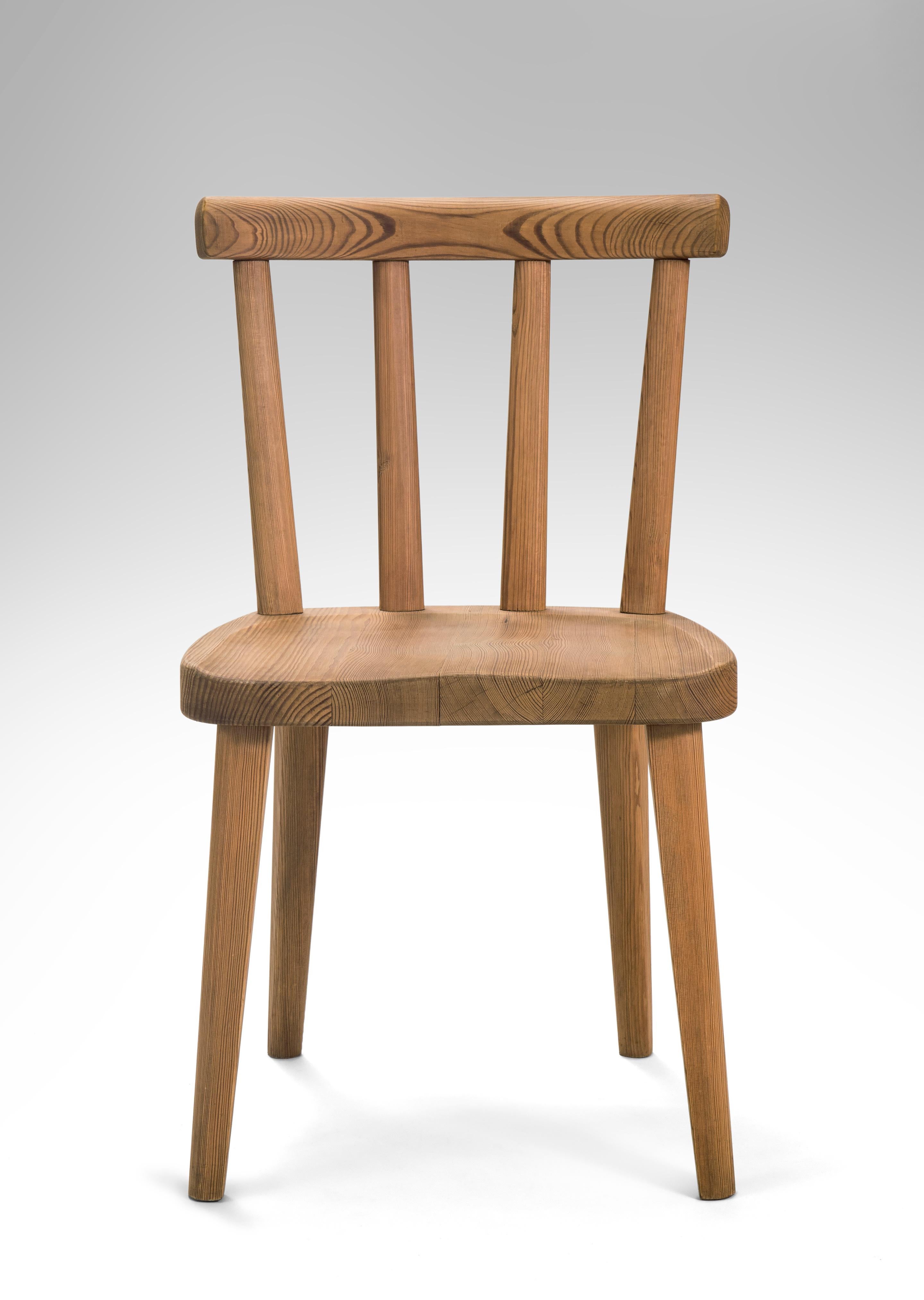 Scandinavian Modern Axel Einar Hjorth, for Nordiska Kompaniet, Set of 8 Solid Pine Utö Chairs 