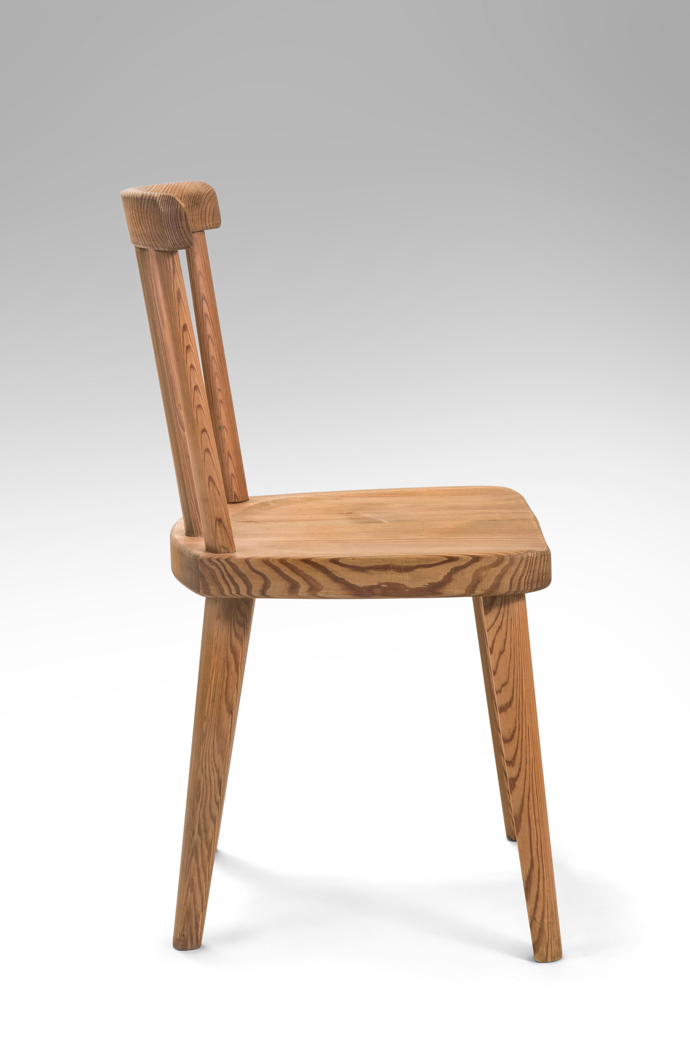 Swedish Axel Einar Hjorth, for Nordiska Kompaniet, Set of 8 Solid Pine Utö Chairs 