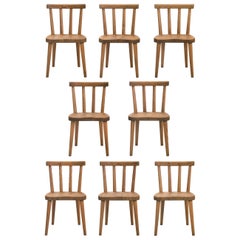 Axel Einar Hjorth, for Nordiska Kompaniet, Set of 8 Solid Pine Utö Chairs 