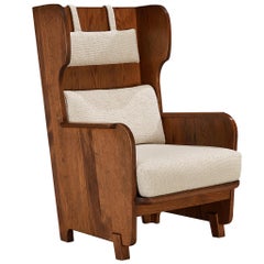 Axel Einar Hjorth 'Lovö' Lounge Chair in Solid Pine