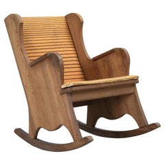 Axel Einar Hjorth "Lovö" Rocking Chair in Solid Pine Produced in Sweden, 1930s 