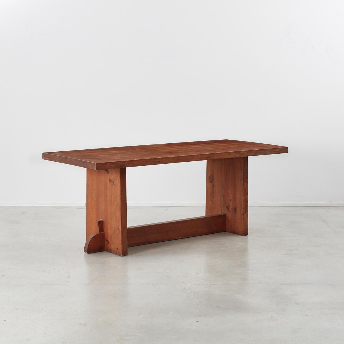 A Swedish Pine Lovö dining table designed by Axel Einar Hjorth for Nordiska Kompaniet in the 1930s. Hjorth was major contributor to the burgeoning Swedish design culture that was recognised internationally in the 1920s. He effectively introduced