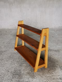 Axel Einar Hjorth Manner Pine and Elm Display Shelf, Swedish Cabinetmaker 1930s