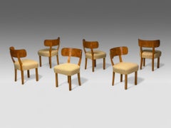Axel Einar Hjorth, Nordiska Kompaniet, Birch, Rare Birka Chairs, Sweden, 1930s