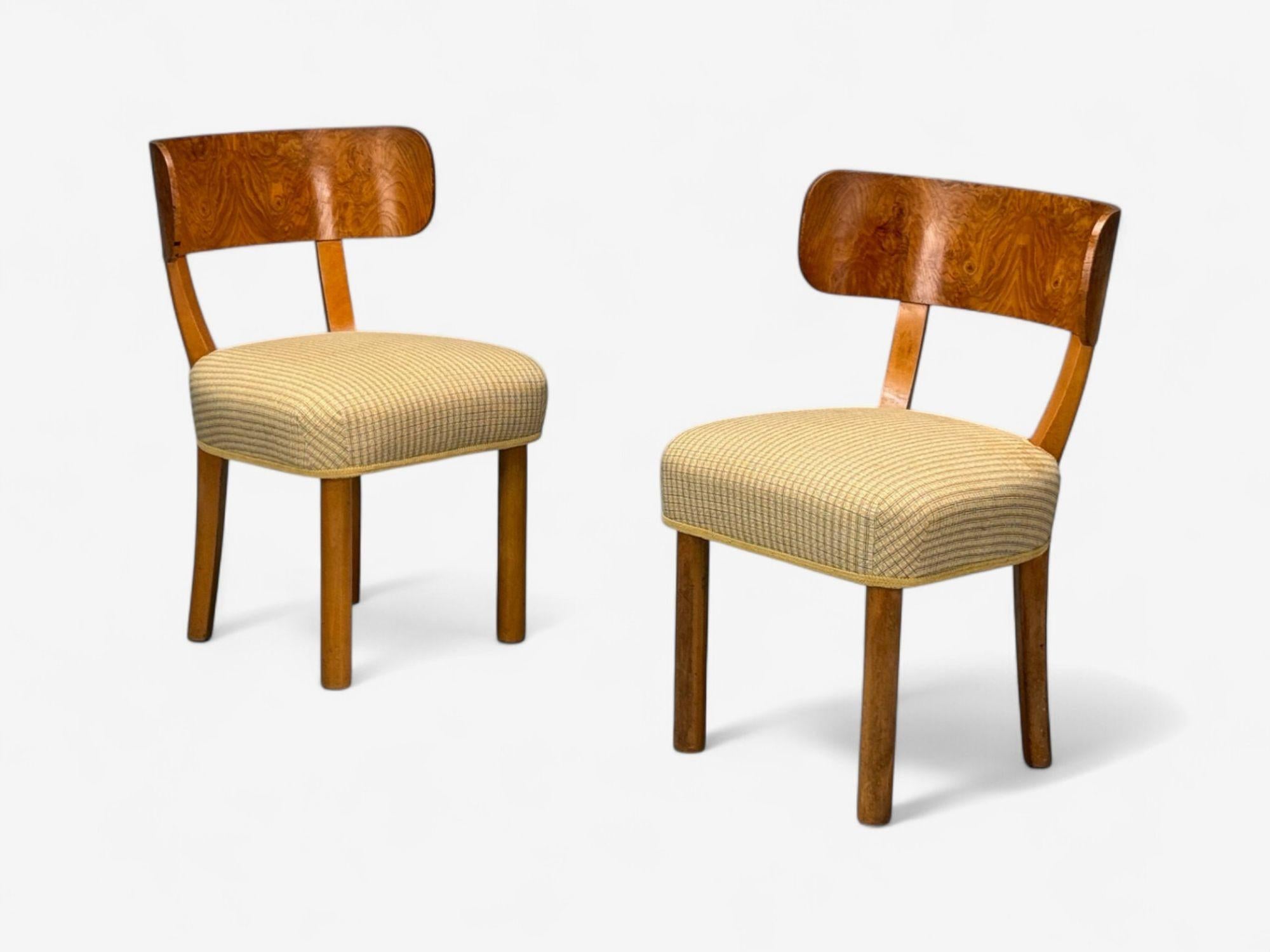 Axel Einar Hjorth, Nordiska Kompaniet, Abedul, Raras sillas Birka, Suecia, años 30 en Bueno estado para la venta en Manhasset, NY