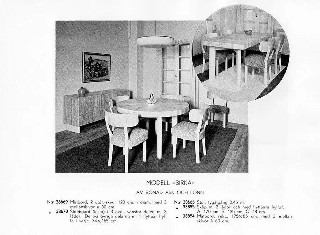 Axel Einar Hjorth, Nordiska Kompaniet, Legno di radice, credenza rara, Svezia, 1937 in vendita 8