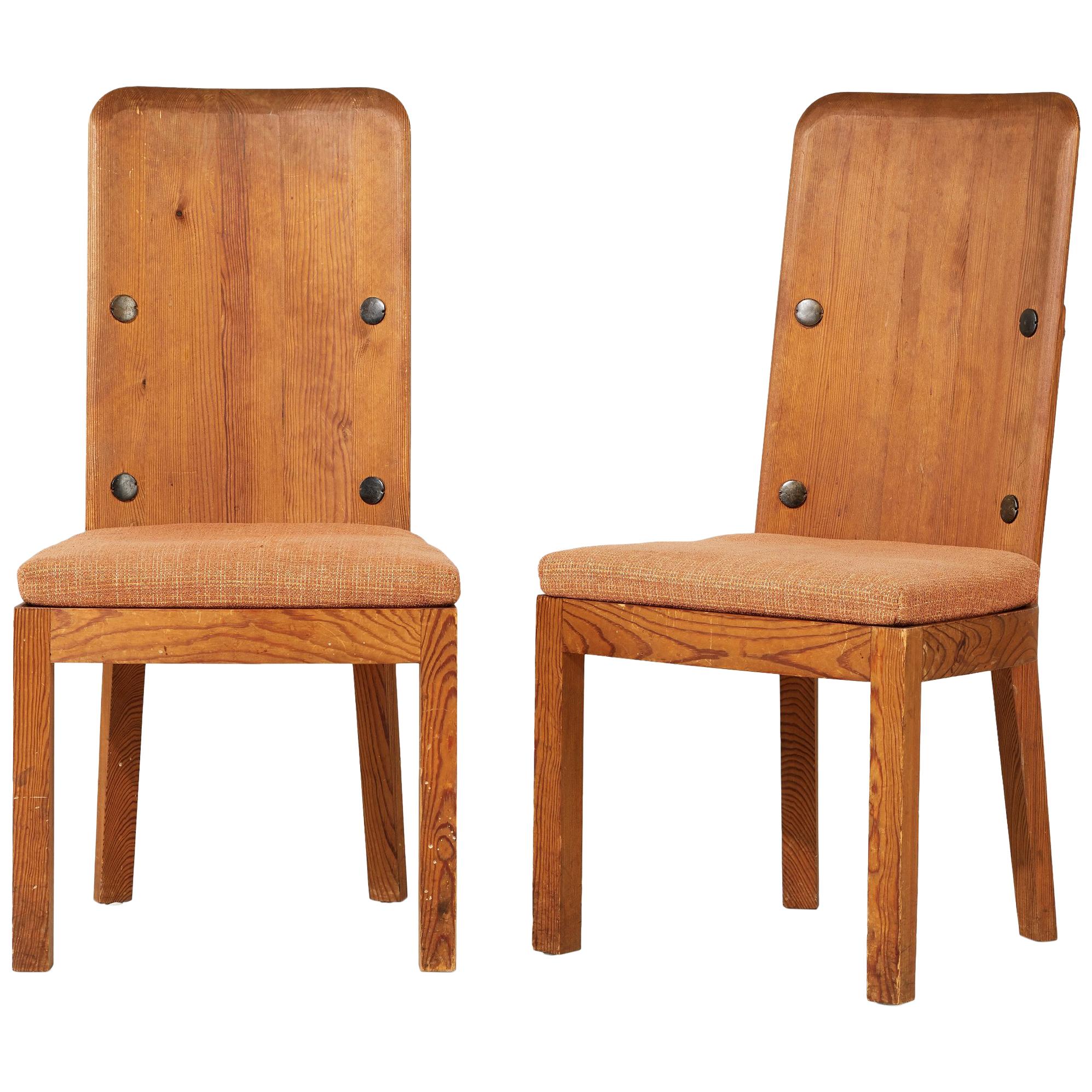 Axel Einar Hjorth, pair of Lovo Chairs, Sweden, 1930s For Sale