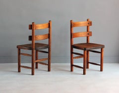 Axel Einar Hjorth, Pair of "Sandhamn" Side Chairs, Pine, Wrought Iron, 1931