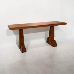 Axel Einar Hjorth Rare “Uto” library console table in acid treated and stained