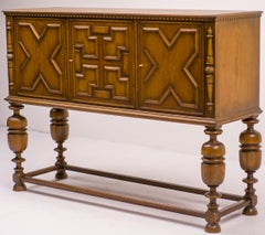 Axel Einar Hjorth “Roma” Cabinet  Dark Stained Oak, Light Oak Interior  1935