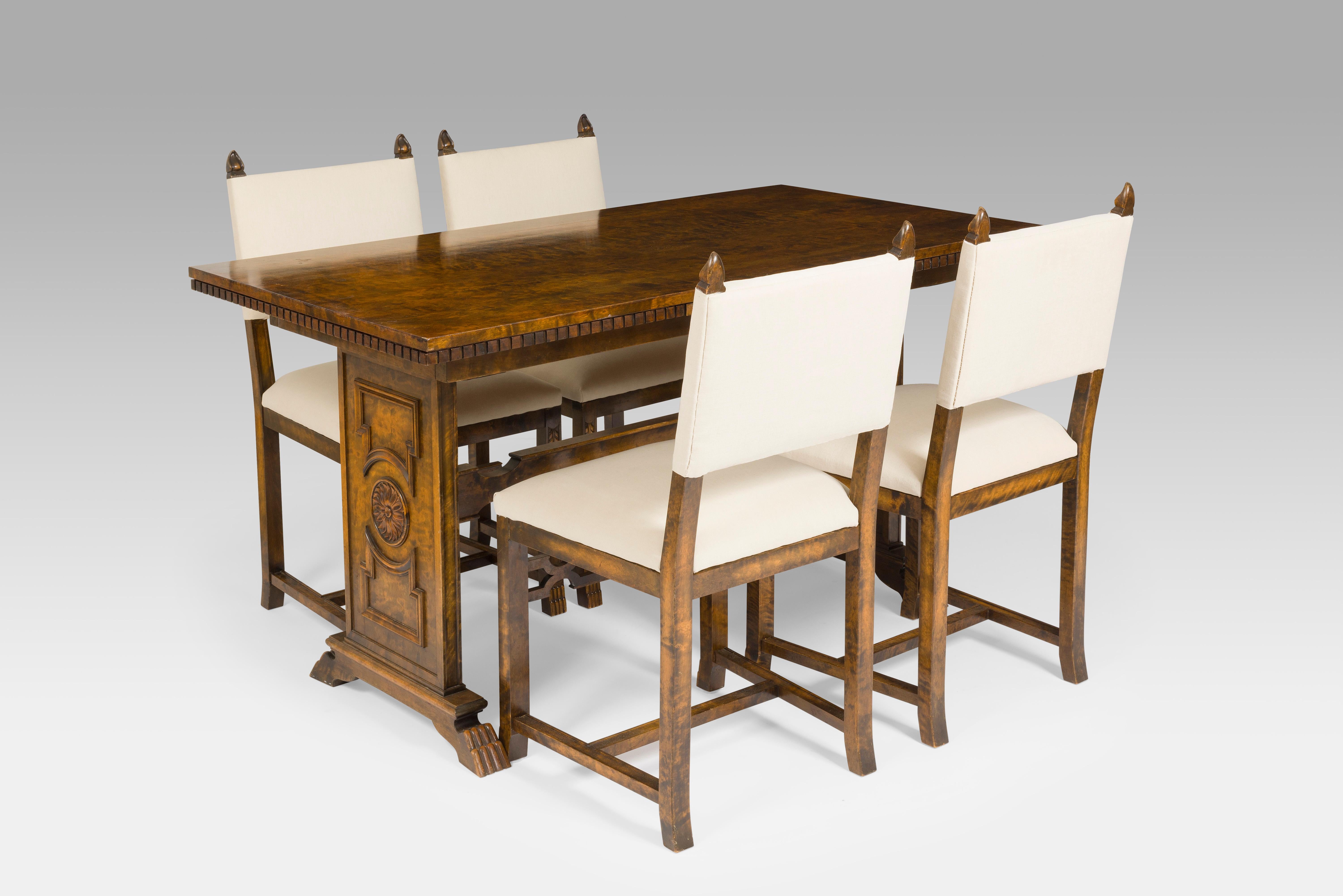 Axel Einar Hjorth Roma set extendable table and chairs, 1920's For Sale 4