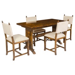 Used Axel Einar Hjorth Roma set extendable table and chairs, 1920's