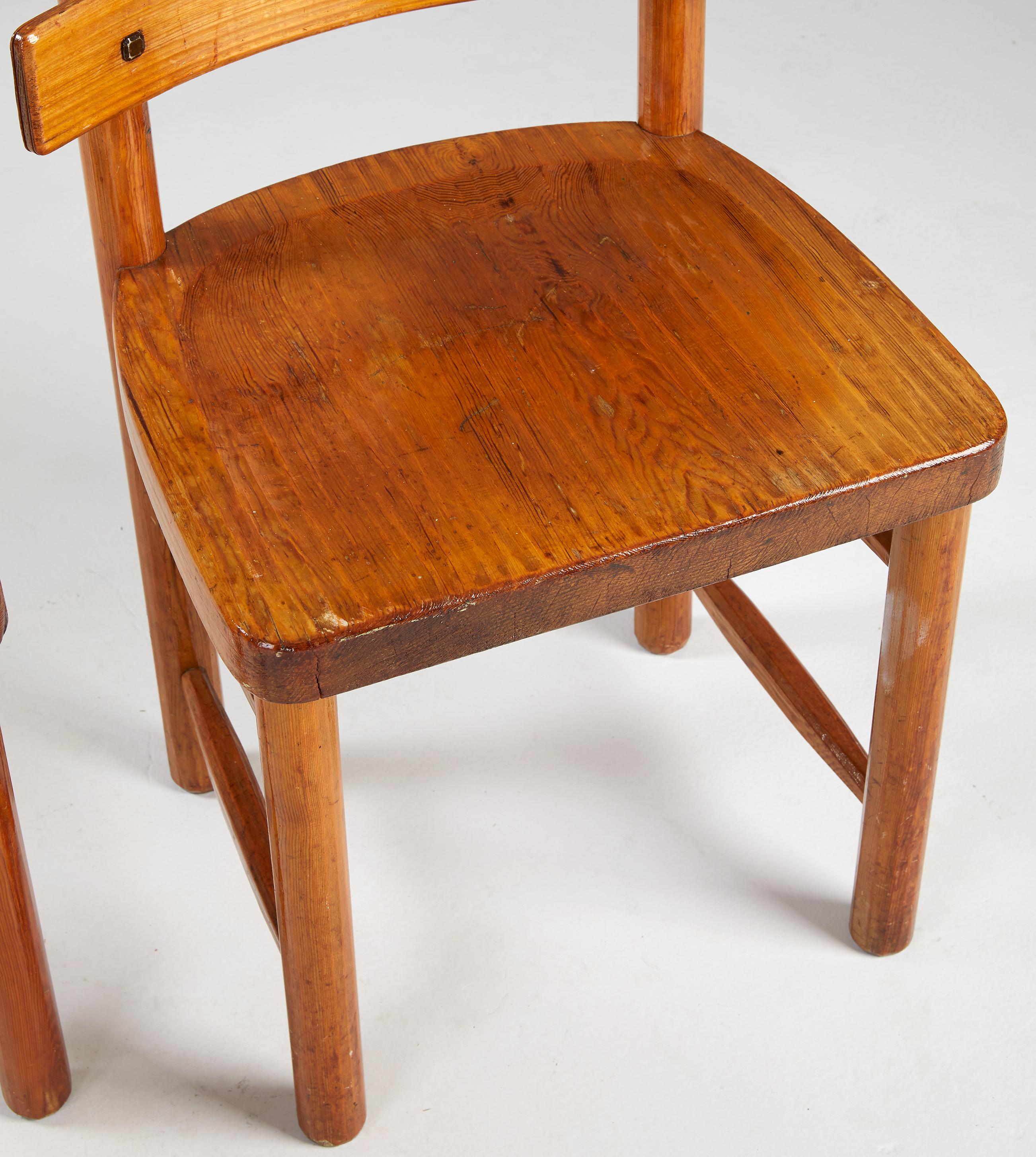 Scandinavian Modern Axel Einar Hjorth, Sandhamn Chairs, 1929 For Sale