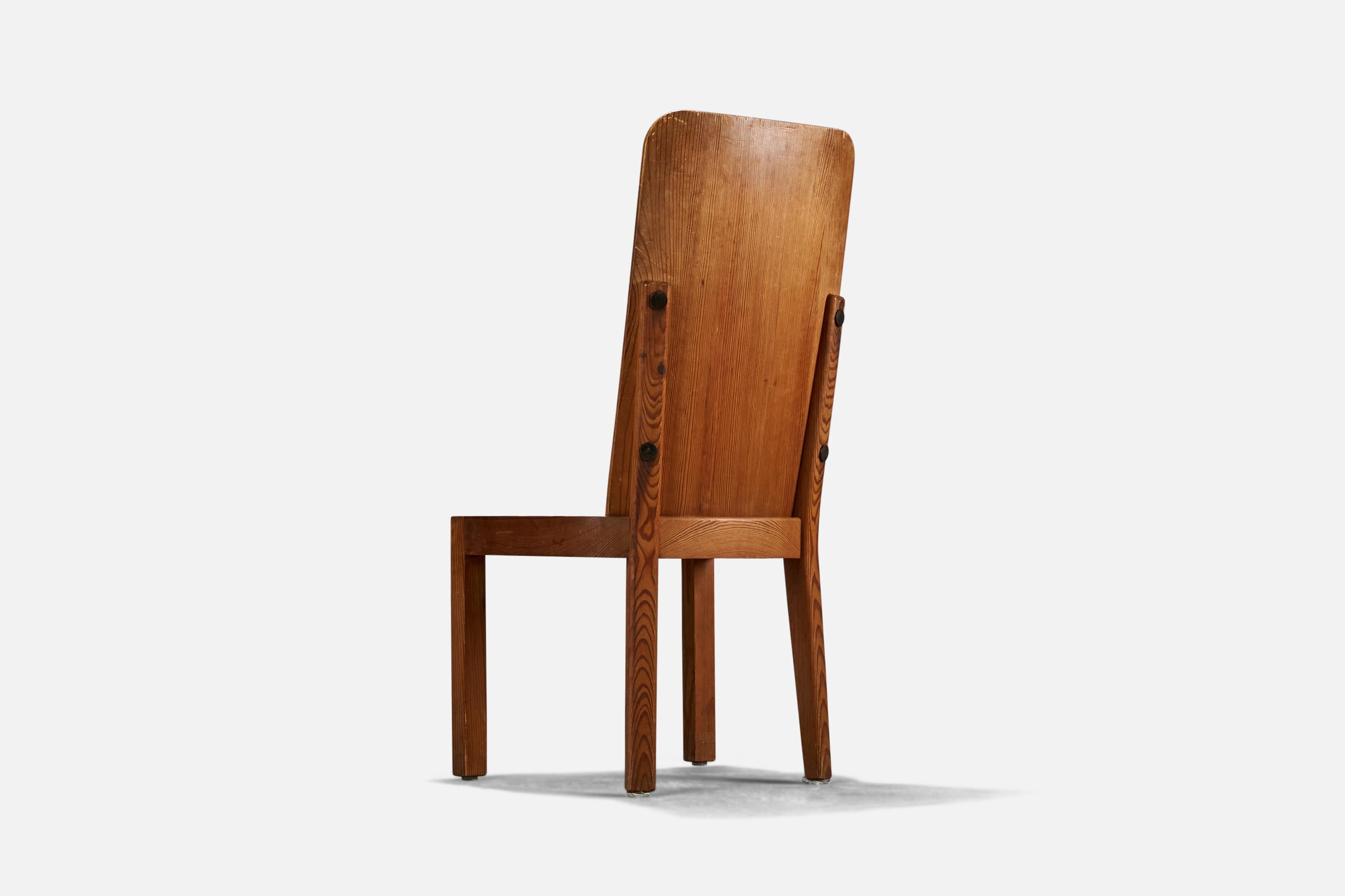 Axel Einar Hjorth, Set of “Lovö” Chairs, Pine, Nordiska Kompaniet, Sweden, 1930s In Fair Condition In High Point, NC