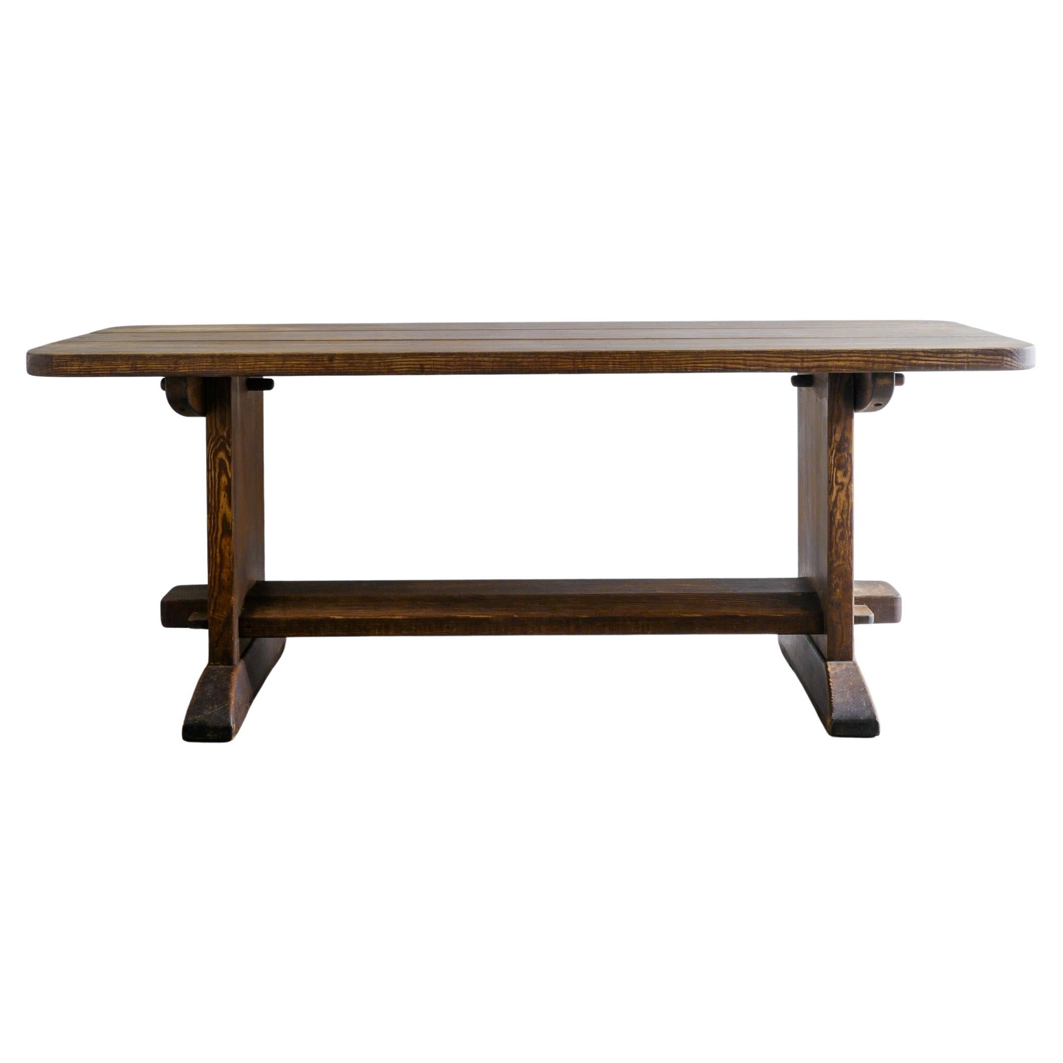 Axel Einar Hjorth "Skoga" Pine Dining Console Table Produced by NK Sweden, 1930s