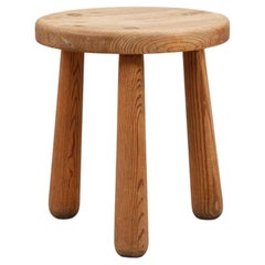 Vintage Axel Einar Hjorth "Skoga" Pine Stool by Nordiska Kompaniet Stockholm, 1930s