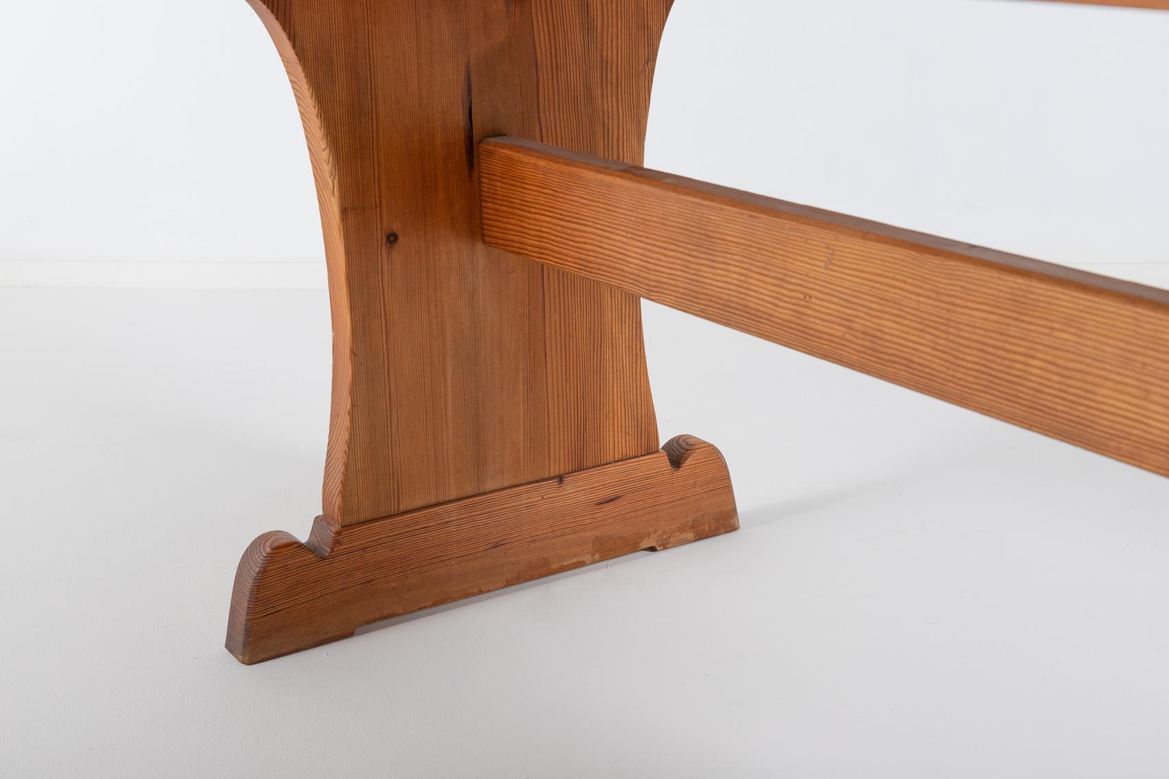 Axel Einar Hjorth ‘Sport’ solid pine table by Nordiska Kompaniet For Sale 1