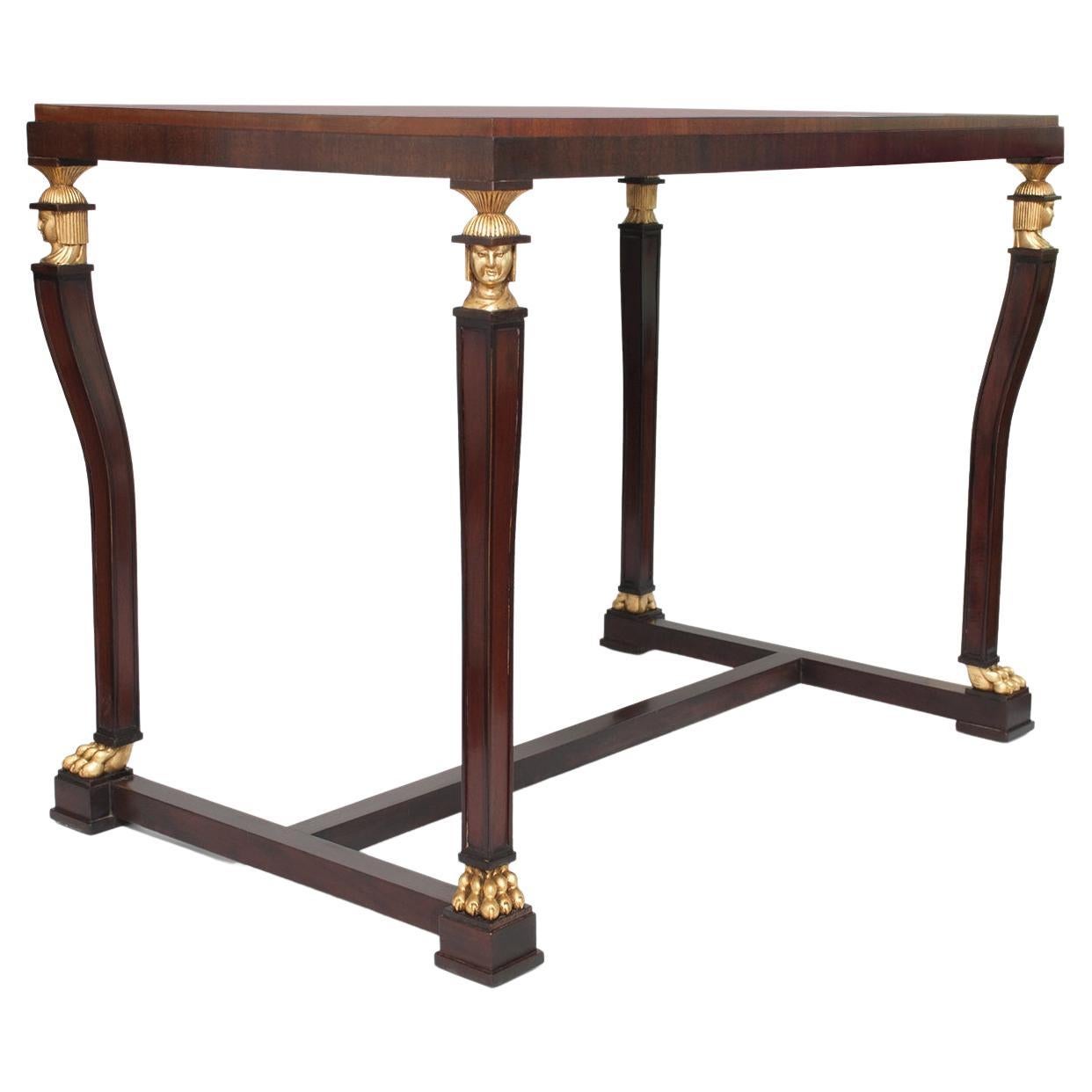 Axel Einar Hjorth Swedish Grace Mahogany Console Center Table for NK, Stockholm For Sale