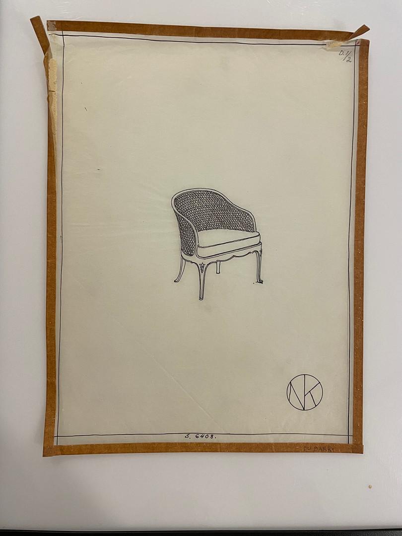 Silla Axel Einar Hjorth Swedish Grace Rattan Du Barry, 1928 Sueco en venta