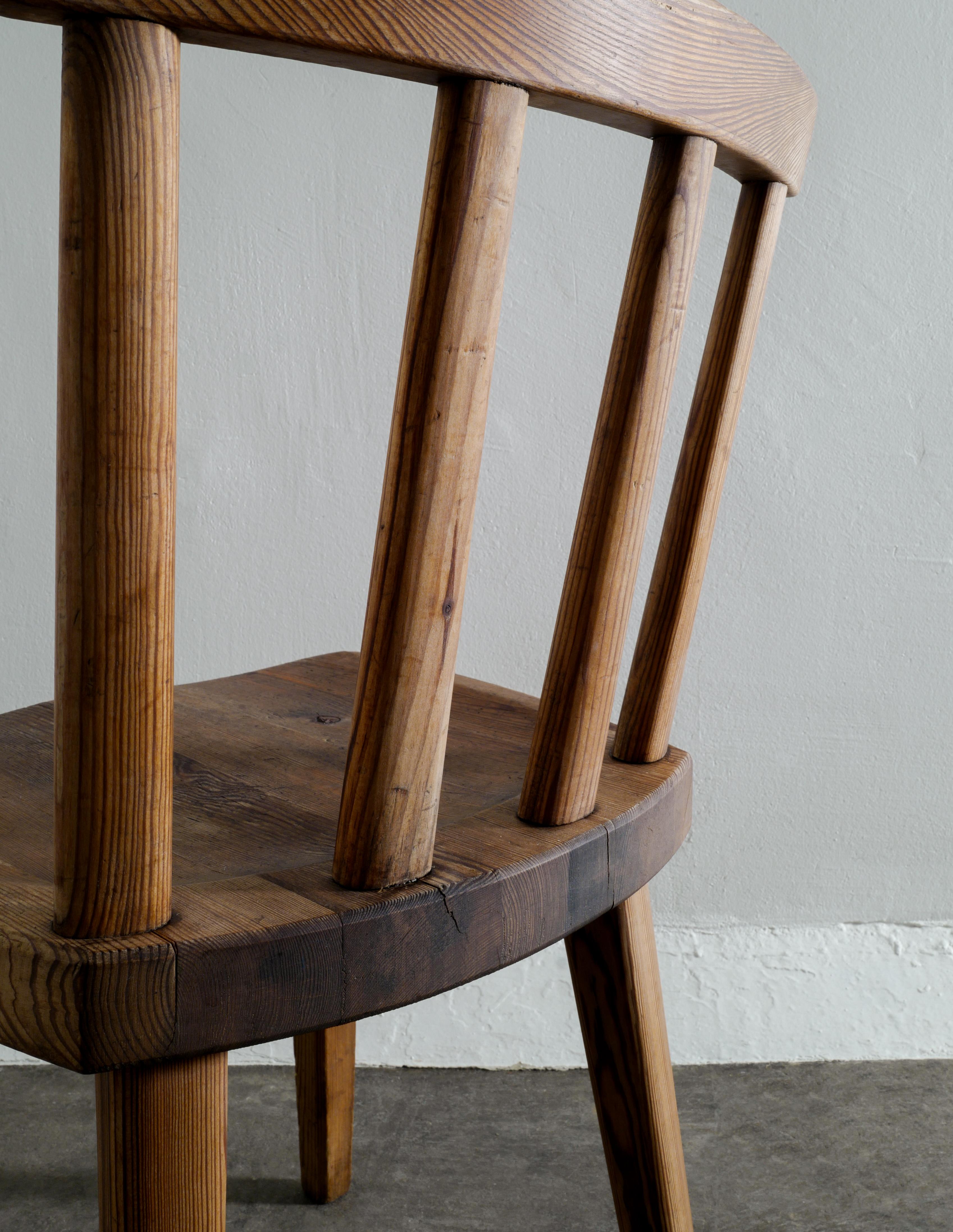 Pine Axel Einar Hjorth Table & Chair Produced by Nordiska Kompaniet, Sweden, 1930s