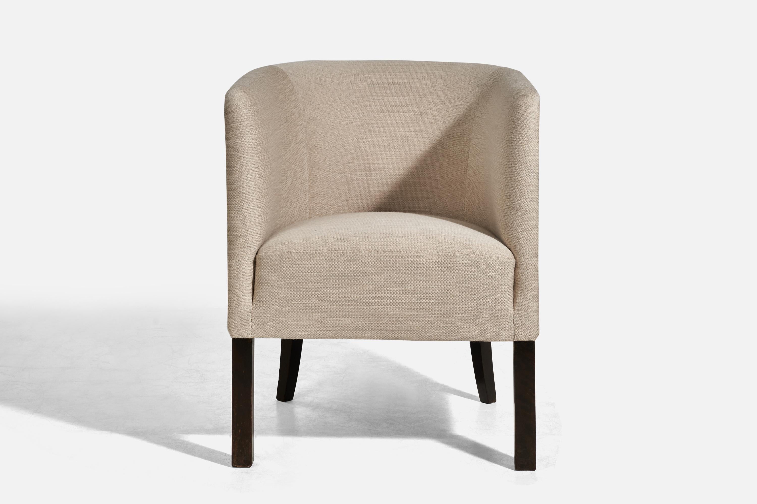 Axel Einar Hjorth, Typenco Club Chairs, Fabric, Birch, Nordiska Kompaniet, 1932 For Sale 1