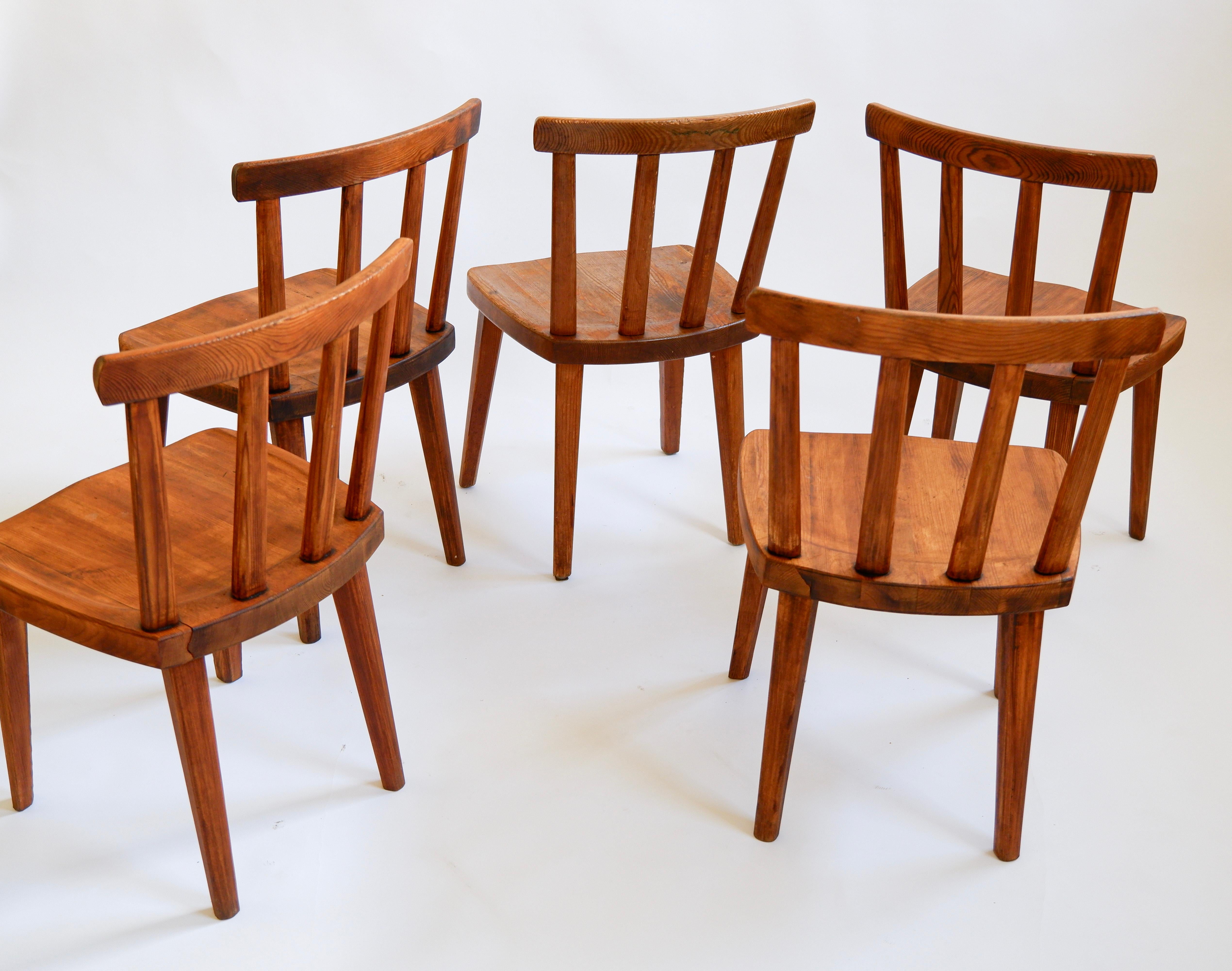 Axel Einar Hjorth Utö set of 5 chairs for Nordiska Kompaniet, circa 1932 6