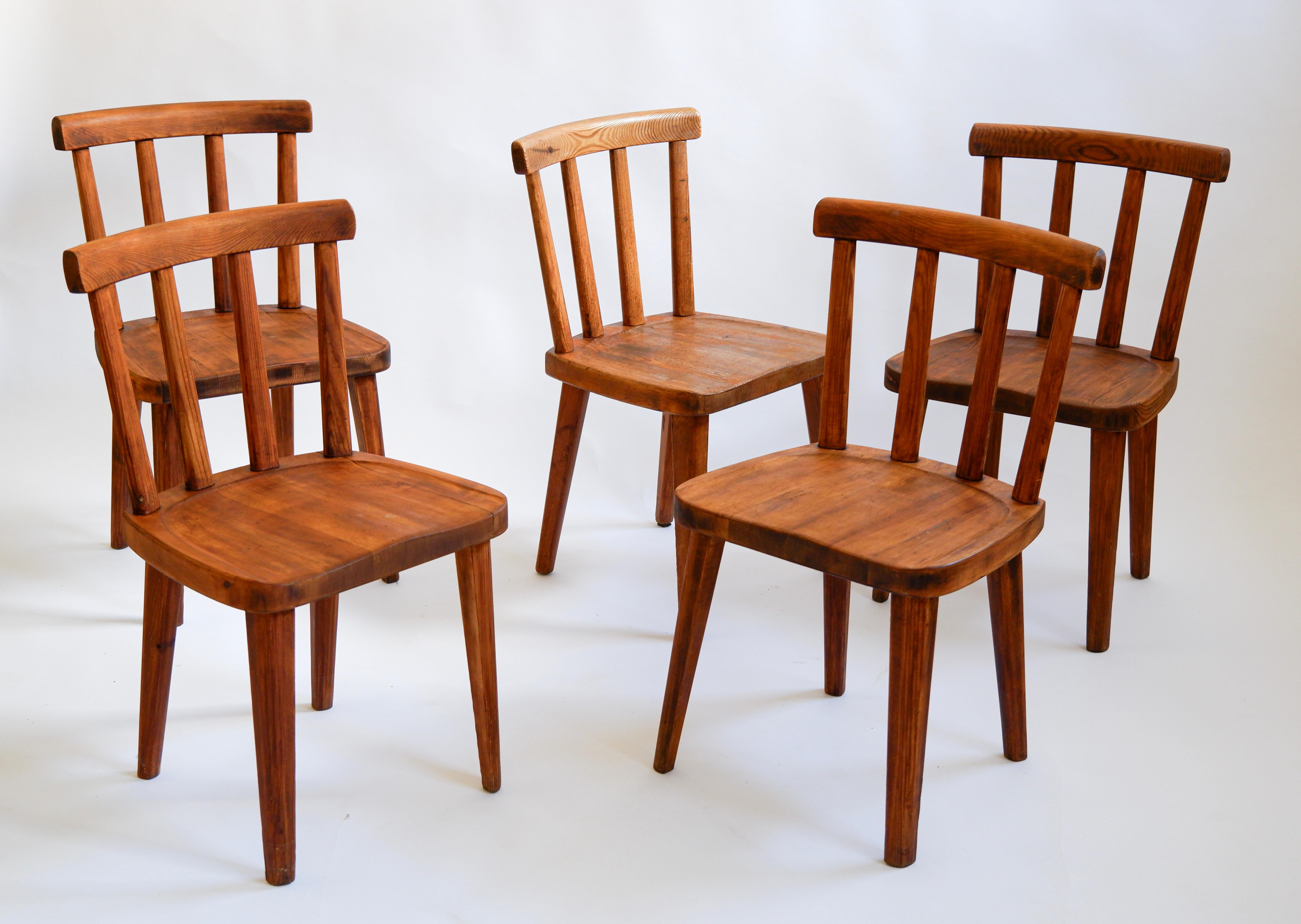 Axel Einar Hjorth Utö set of 5 chairs for Nordiska Kompaniet, circa 1932 In Fair Condition In Hägersten-Liljeholmen, Stockholms län