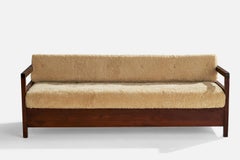 Axel Einar Hjorth, "Wärmdö" Sofa, Pine, Shearling, Sweden, 1937