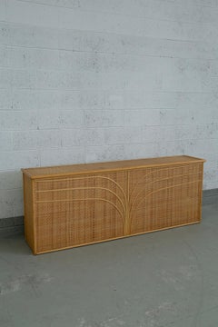Axel Enthoven attr. rattan and bamboo storage cabinet