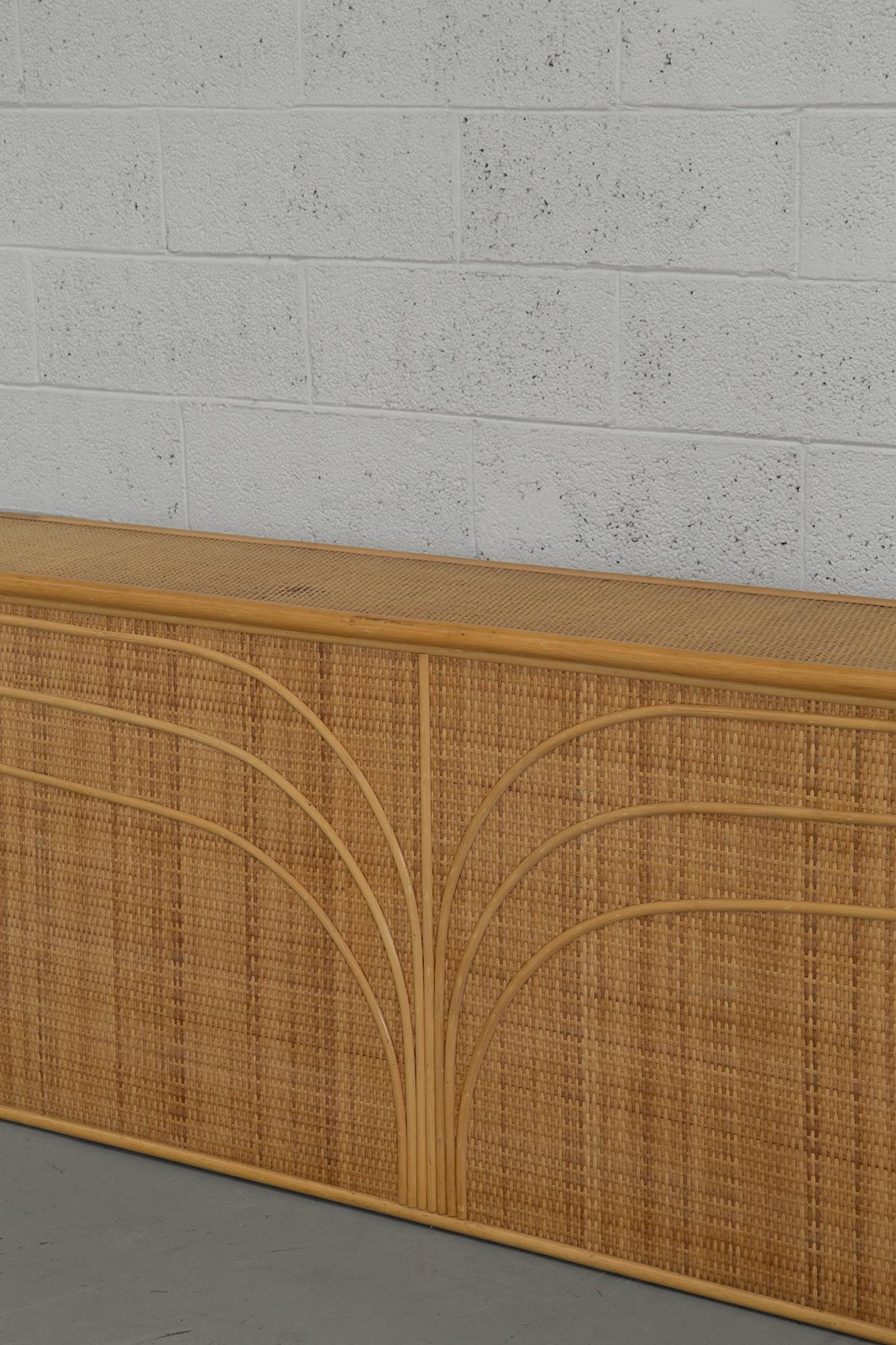 Axel Enthoven attr. Aufbewahrungsschrank aus Rattan und Bambus (Late 20th Century) im Angebot