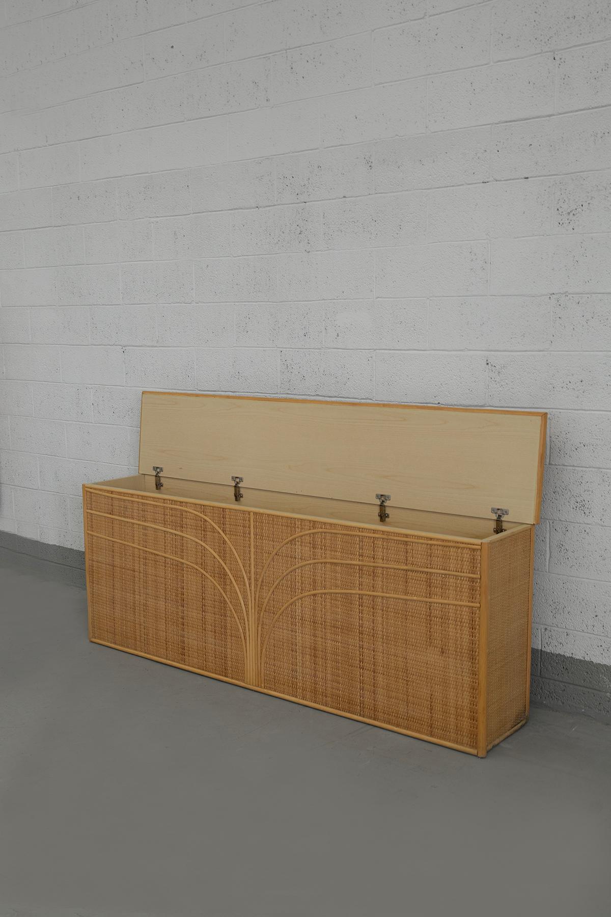 Axel Enthoven attr. Aufbewahrungsschrank aus Rattan und Bambus im Angebot 1