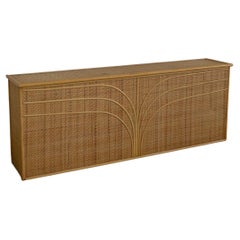 Axel Enthoven attr. rattan and bamboo storage cabinet