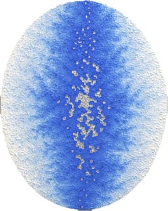 Ecstasy - Textured Oil Painting with White Gold Leaf Inspired by St. Teresa
